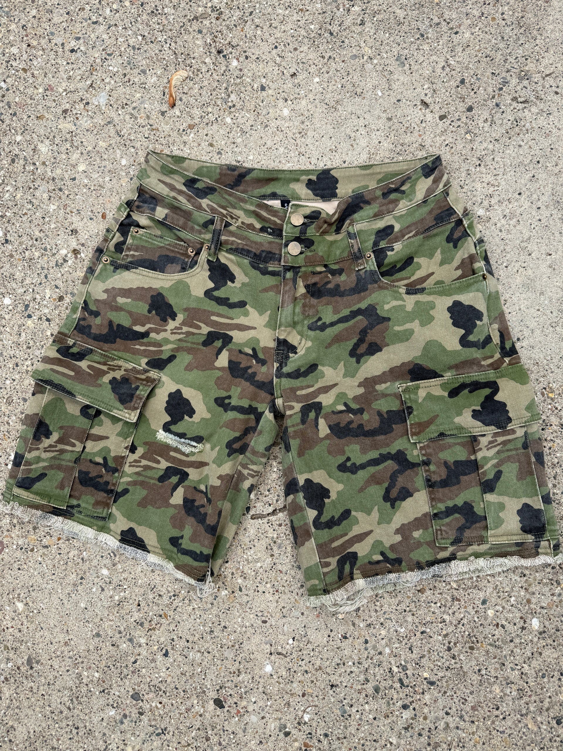Double Layer Camo Shorts