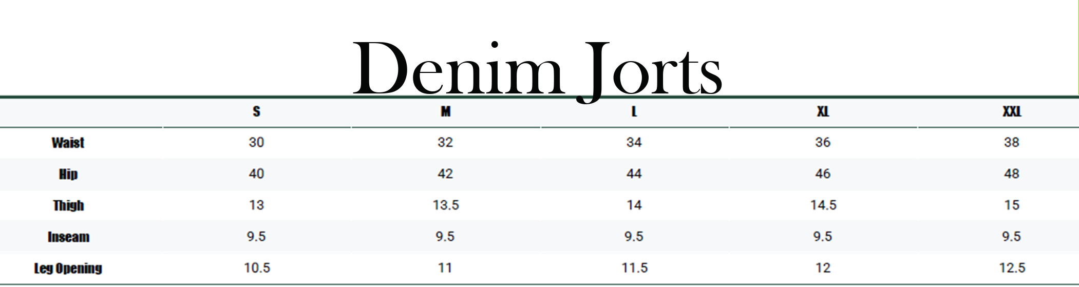 Double Layer Denim Jorts