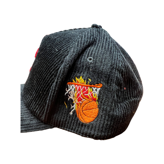 Corduroy Snapback Black