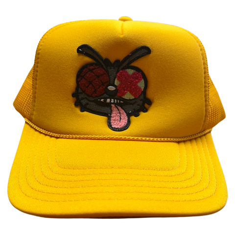 Chenille Trucker Hat - Yellow