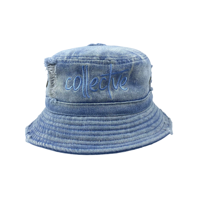 Distressed Denim Bucket Hat