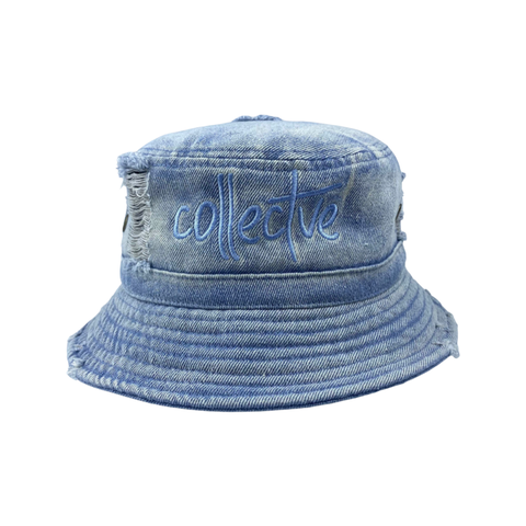 Distressed Denim Bucket Hat