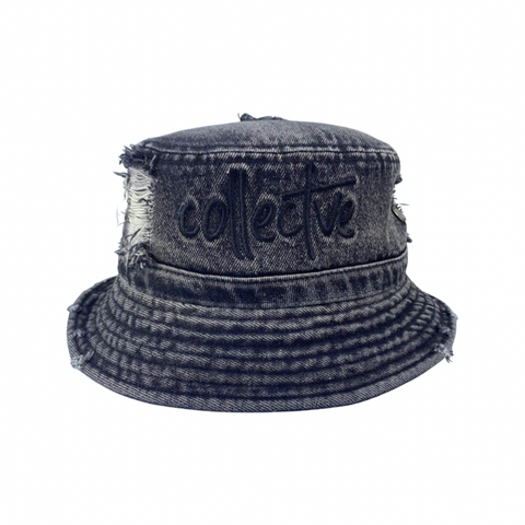 Distressed Denim Bucket Hat