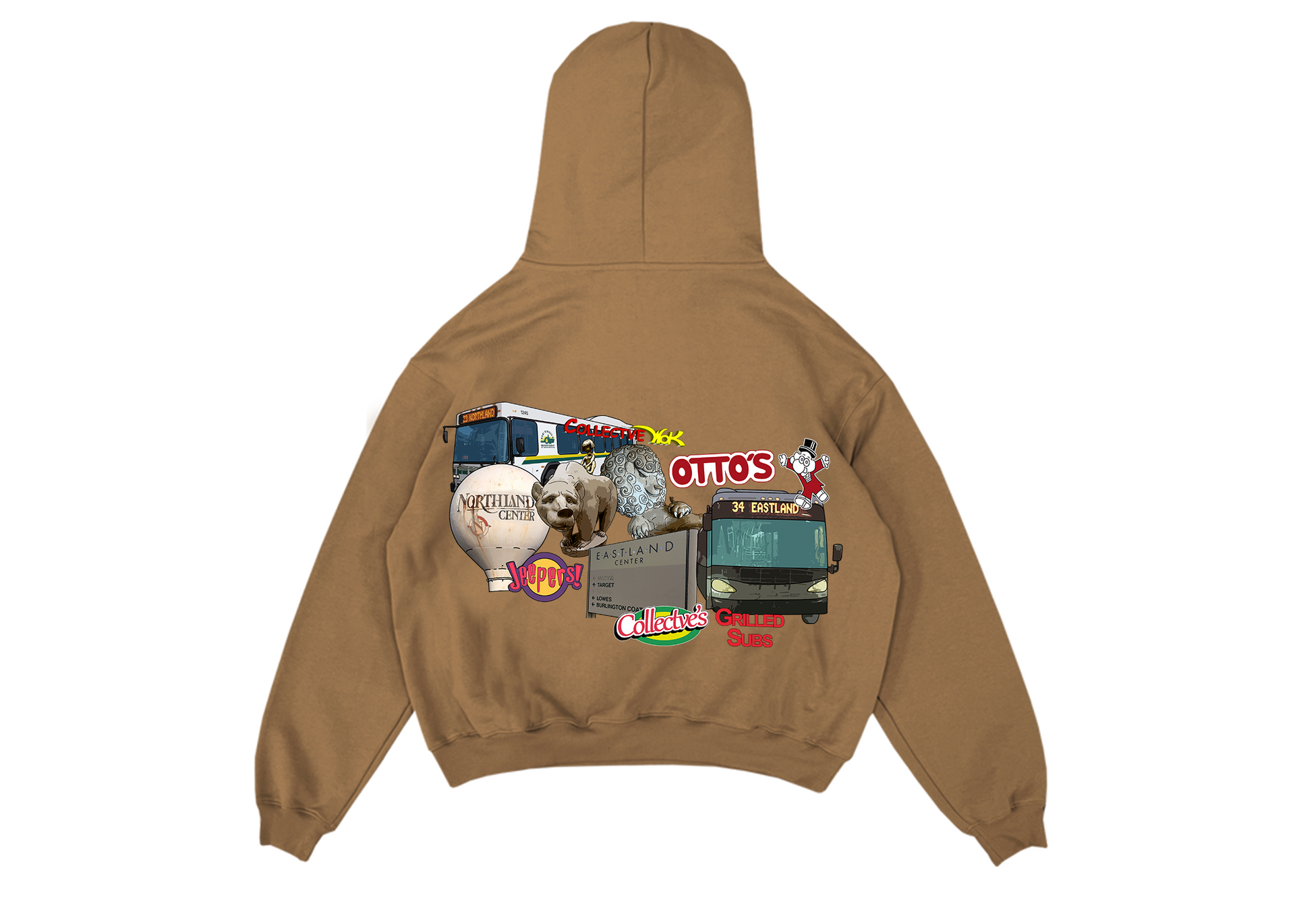 Collectve Center Hoodie Camel