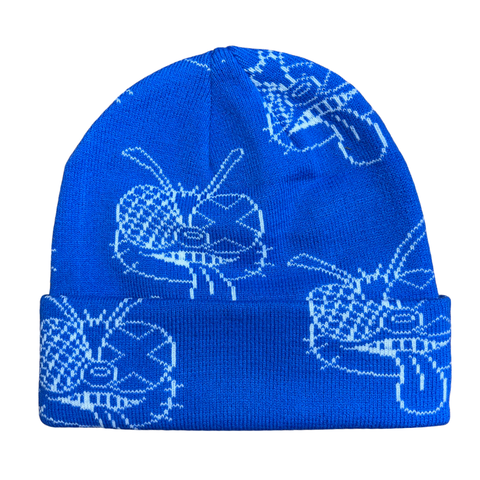 All Over Fly Beanie Blue